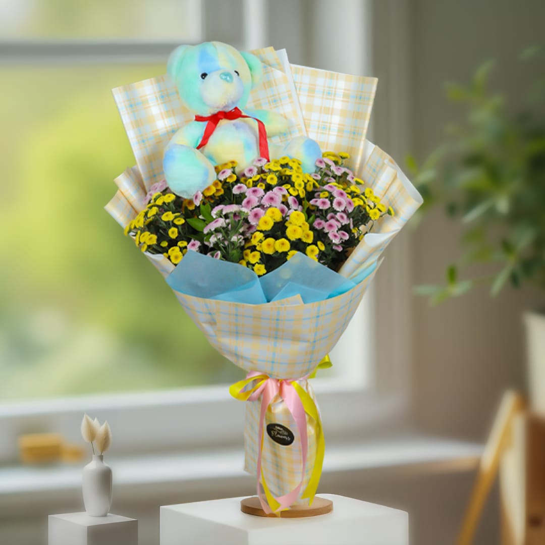 Flowers & Teddy Bear