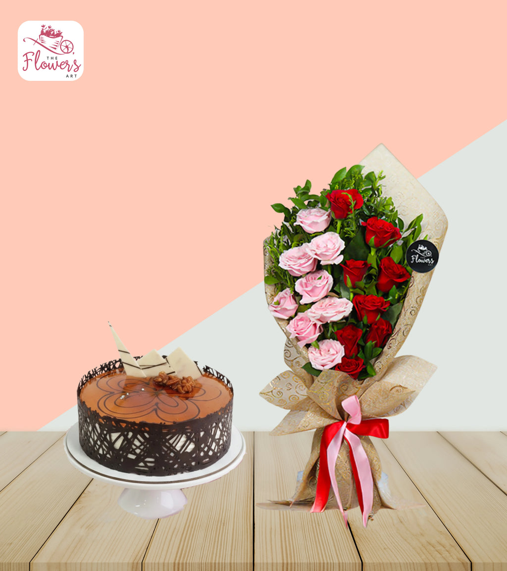 Two – Toned Affection & Caramel Almond Cake