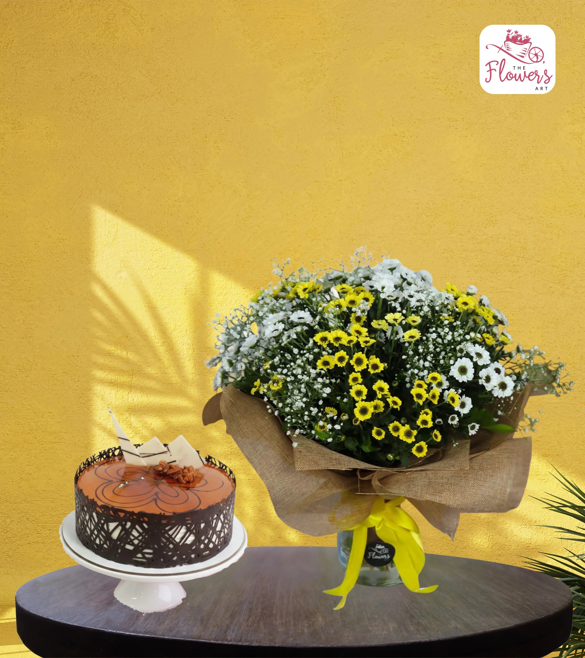 Golden Glow & Caramel Almond Cake