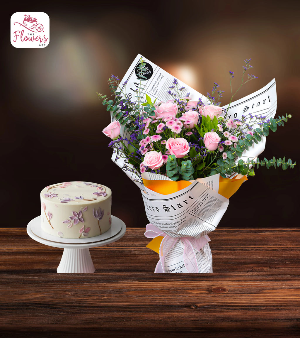 Pink Whisper & Chocolate Truffle Cake