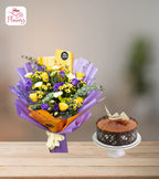 Sunlit Lavender & Caramel Almond Cake