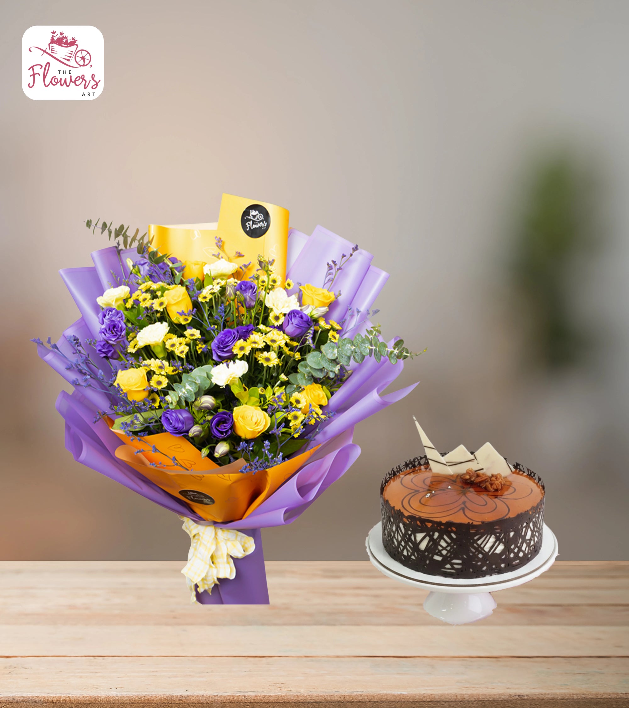 Sunlit Lavender & Caramel Almond Cake