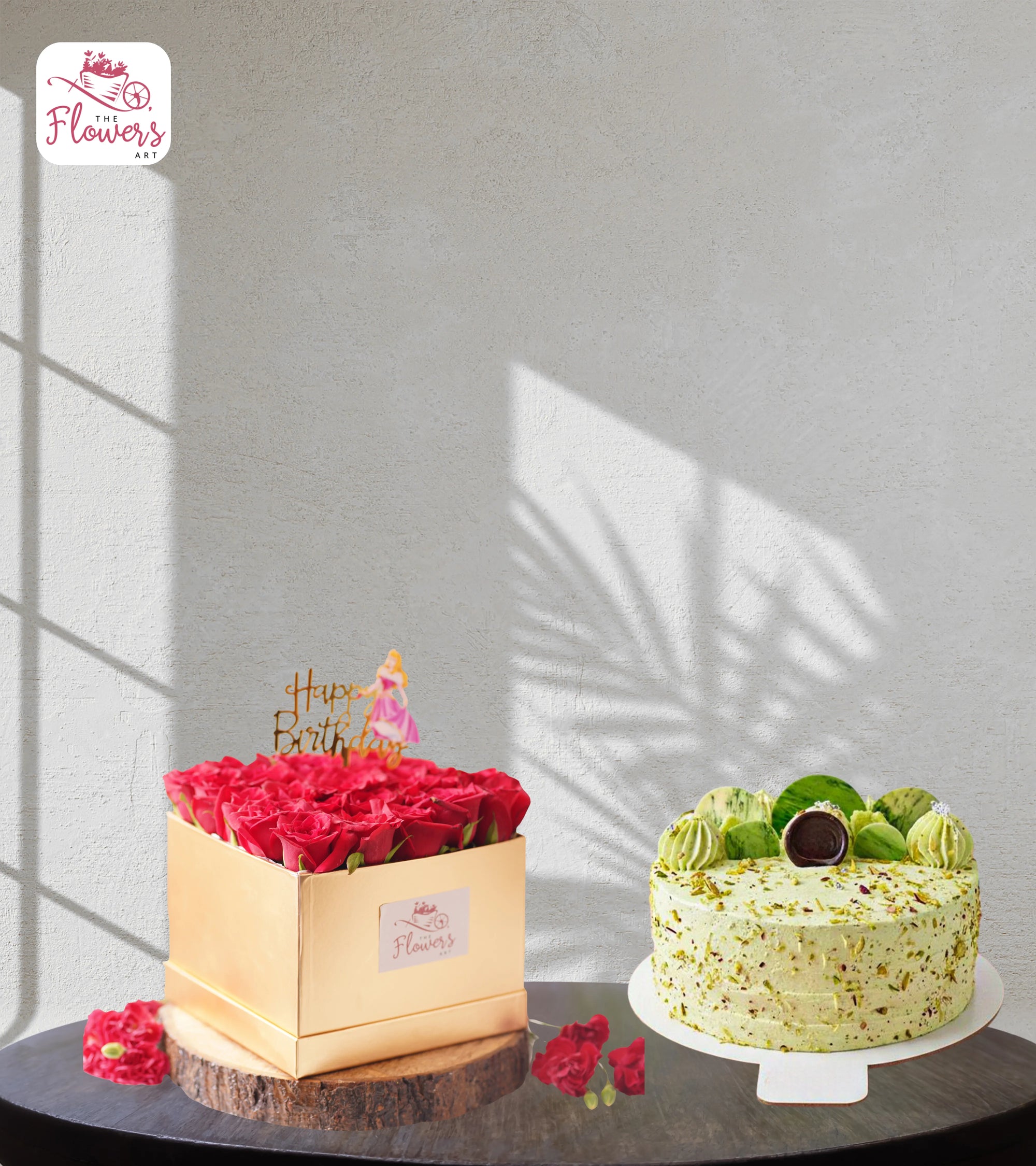 Royal Scarlet & Pistachio Cake