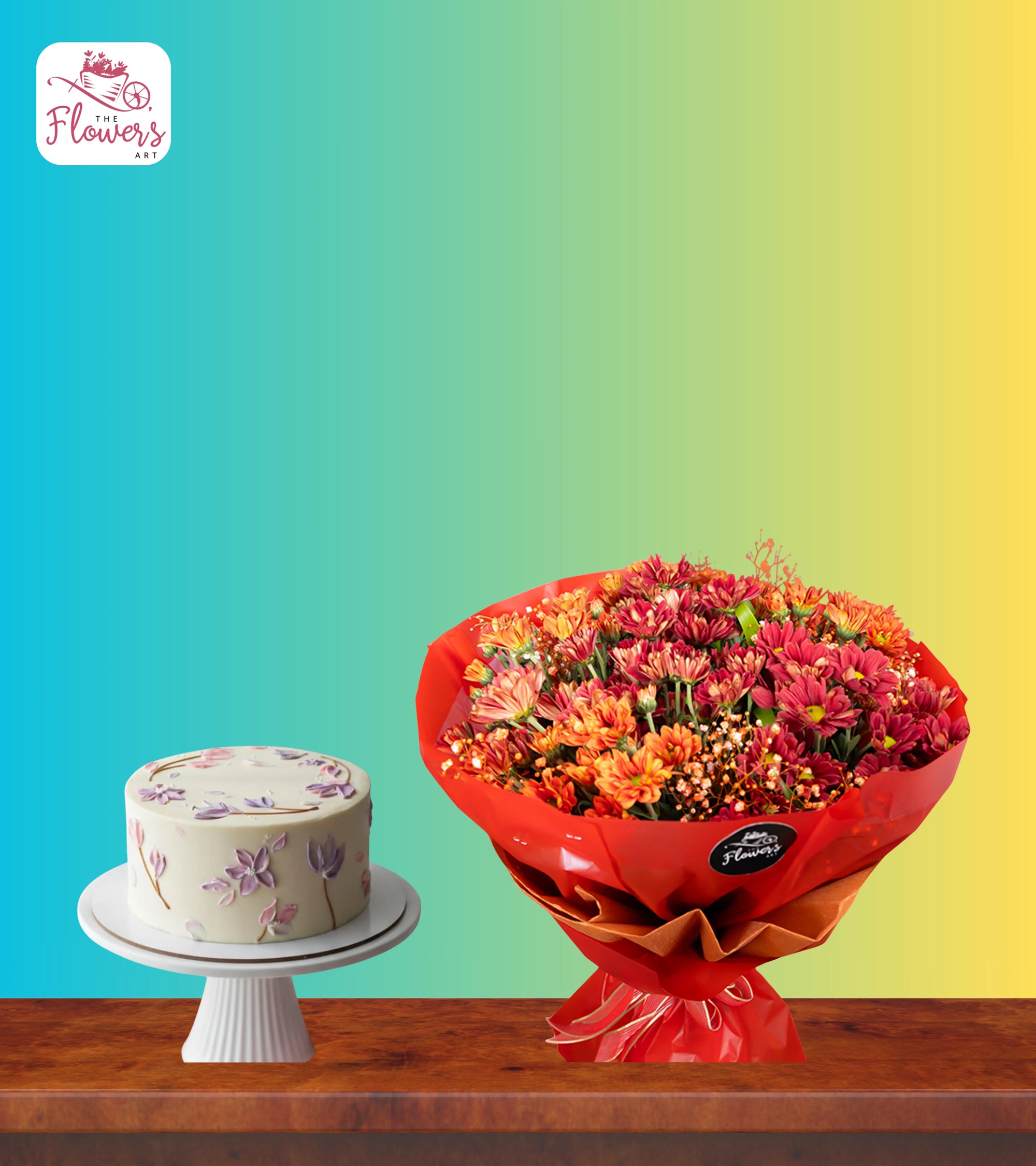 Red and Radiant & Chocolate Truffle Cake