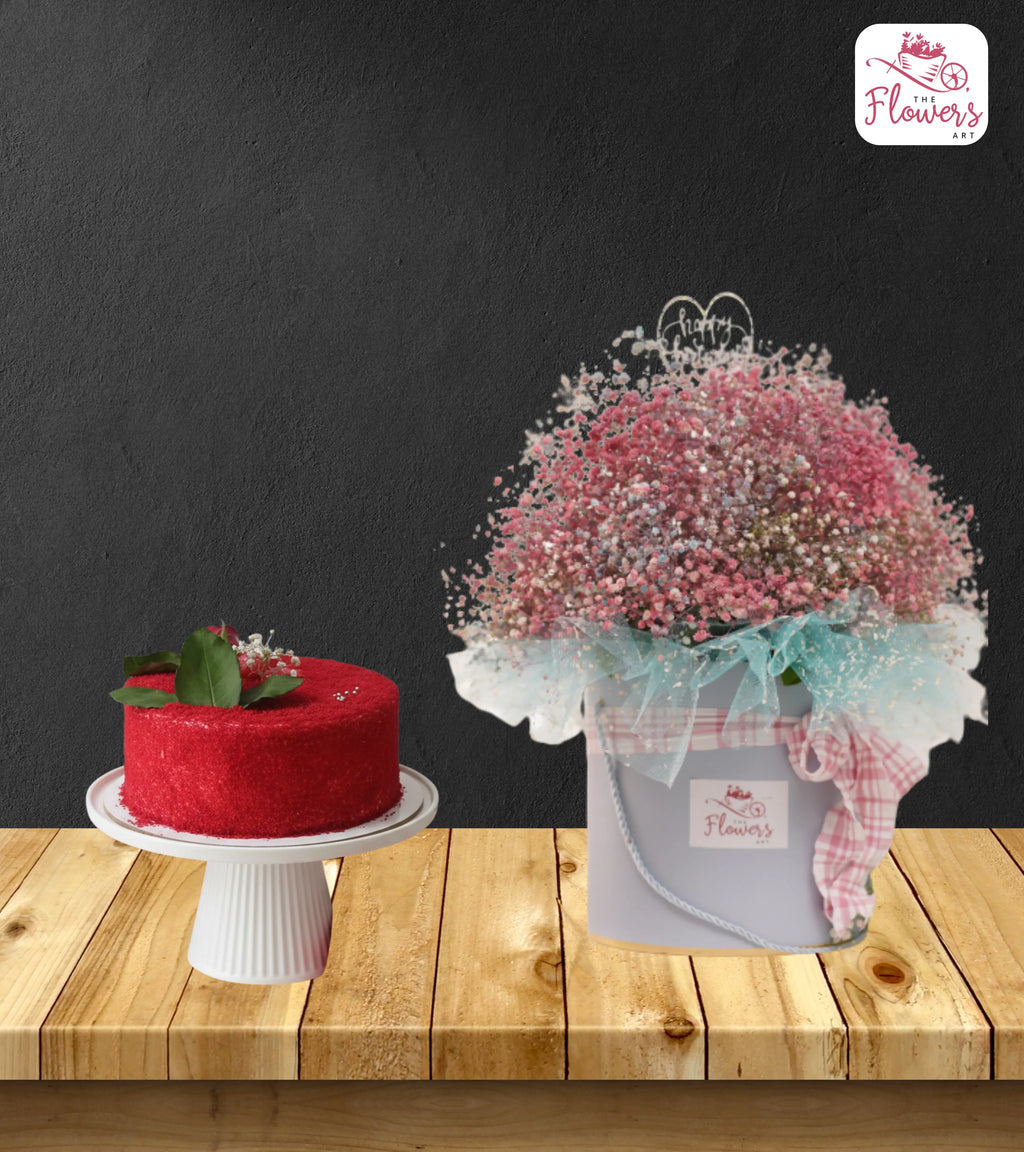 Blush and Breeze & Red Velvet Sparkle Cake