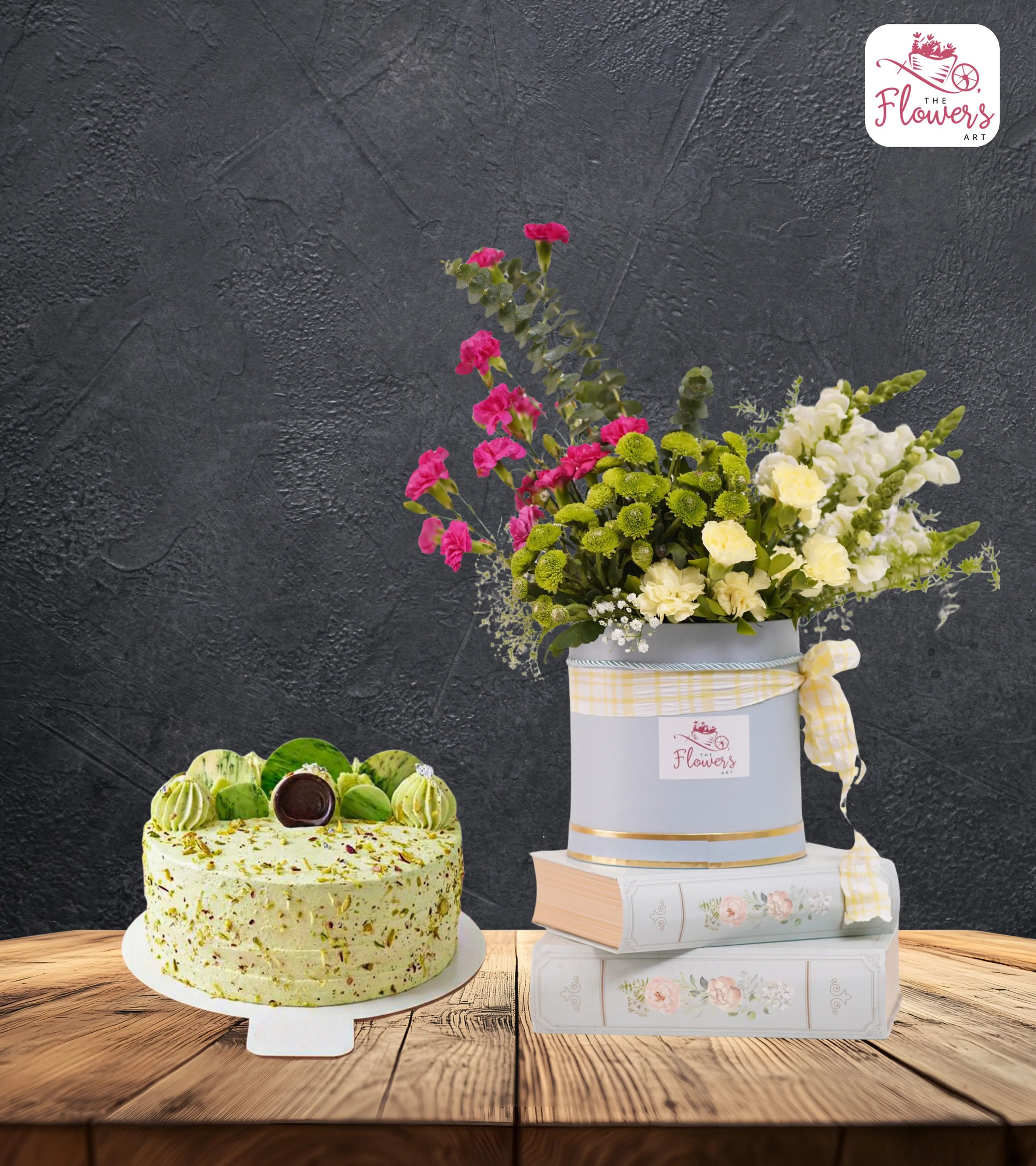 Golden Meadow & Pistachio Cake